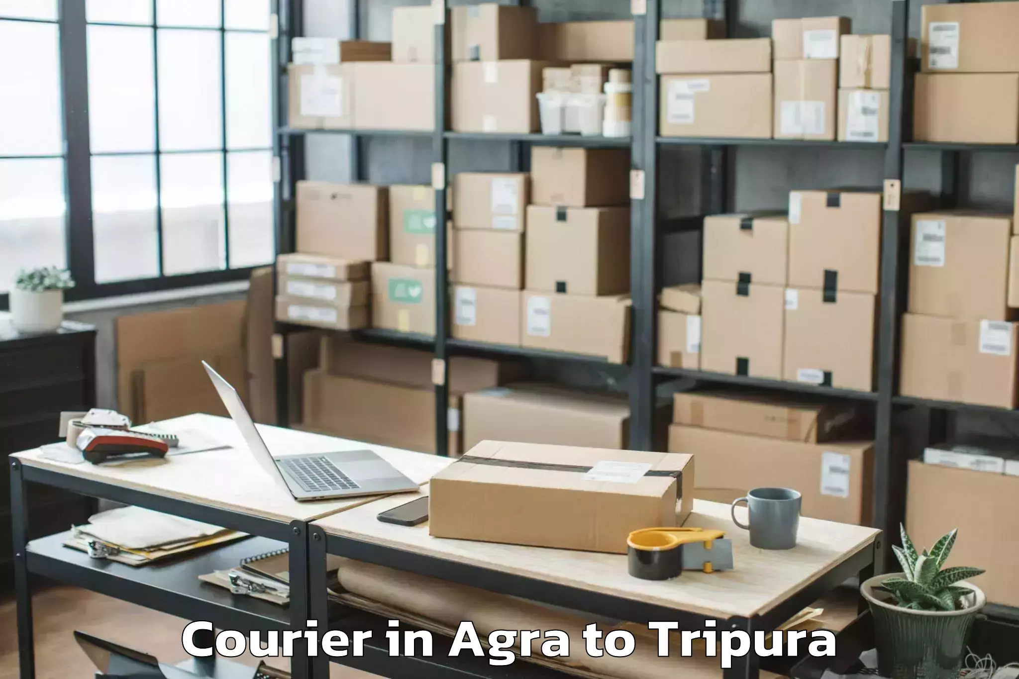 Easy Agra to Amarpur Courier Booking